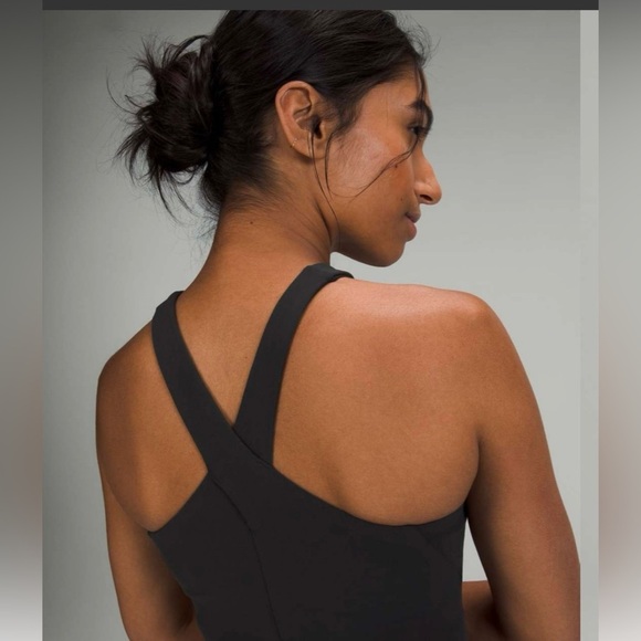 Lululemon Black Wrap-Front Longline Bra/Crop Top - Picture 2 of 5